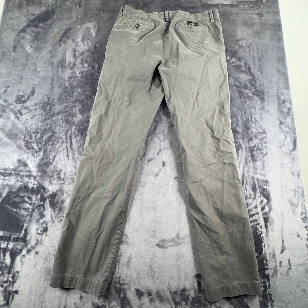 Banana Republic Emerson Chino Mens 33x34 Gray Straight Leg Cotton‎ Pants